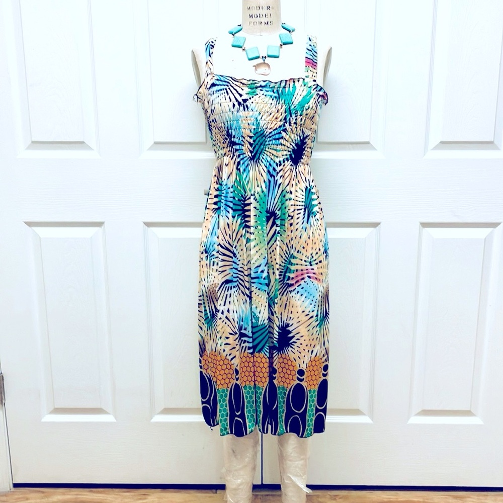 Tropical Print Sundresss XL